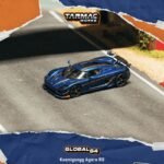 (Pre-Order) Tarmac Works Koenigsegg Agera RS Dark Blue Carbon Fiber Orange Accents (ETA- Sept2026)