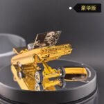 (Pre-order) Fine Works Chevrolet Impala West Coast Bouncing Cars Chrome Gold Luxury Version With Electric Turn Table (ETA July 2026)