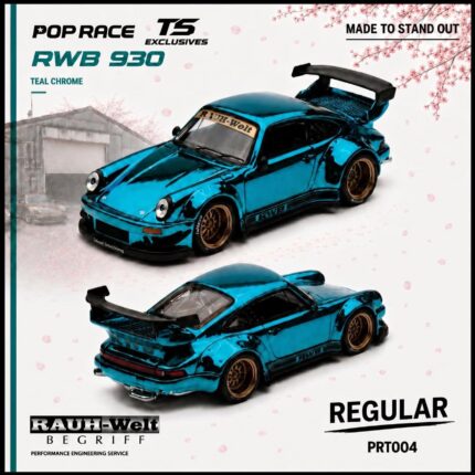 ( Pre-order) Pop Race x Tokyo Station RWB 930 Teal Chrome (ETA Nov 2026)