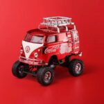 HY Model VW T1 Short Axis Coca High Wheels-Red