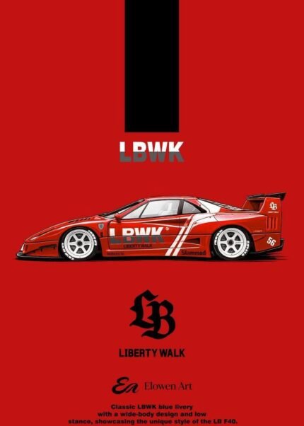 (Pre-order) Elowen Art x Ferrari F40 Classic LBWK Red Livery ( ETA Oct 2026)