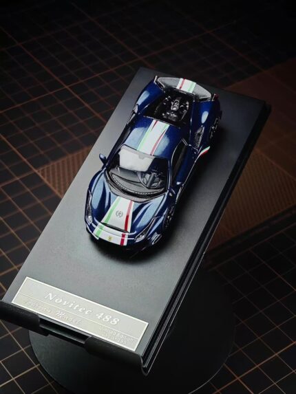 ( Pre-order) Stance Hunter Diecast Novitec 488 Pista Piloti Blue ( ETA Aug 2026)