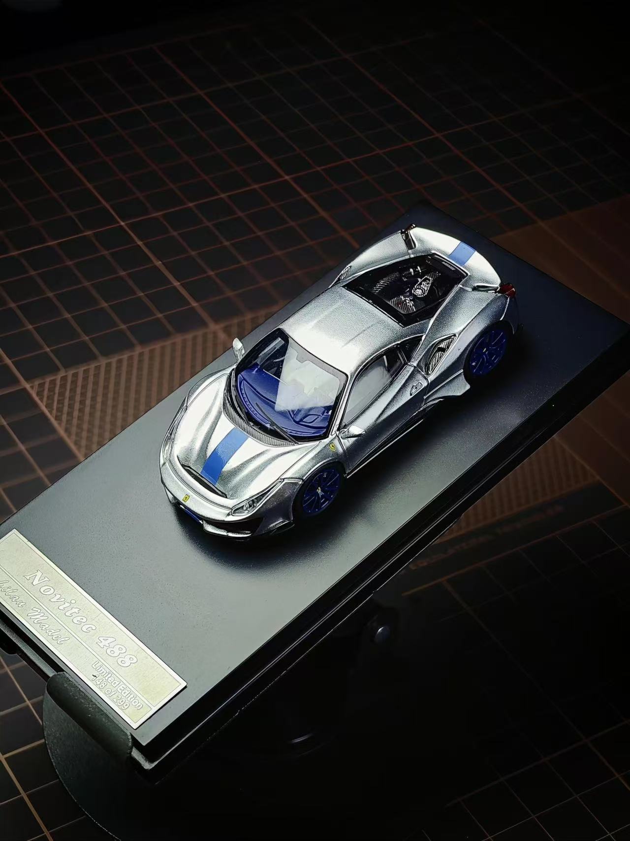 IMG-20260605-WA0025 ( Pre-order) Stance Hunter Diecast Novitec 488 Pista Tailor Made Lo Squalo Silver ( ETA Aug 2026) - Image 1