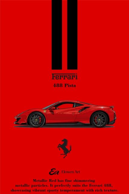 (Pre-order) Elowen Art x Ferrari 488 Pista Metallic Red ( ETA Oct 2026)