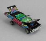 Fine Works Black Graffiti Impala Lowrider Diecast Model Car