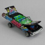 Fine Works Black Graffiti Impala Lowrider Diecast Model Car