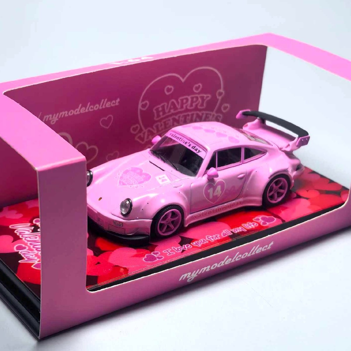 s-l1200 (9) MC MODEL 1/64 Porsche RWB 930 GT Wing Valentine's Day - Image 1