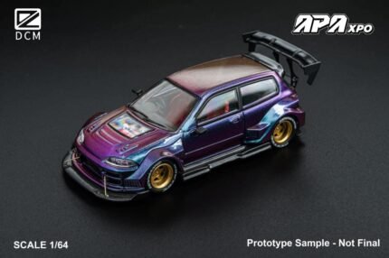 DCM Foshan Limited Edition Kevmannz 1996 EG6 Hatchback Wide Body, Chameleon Short Spoiler