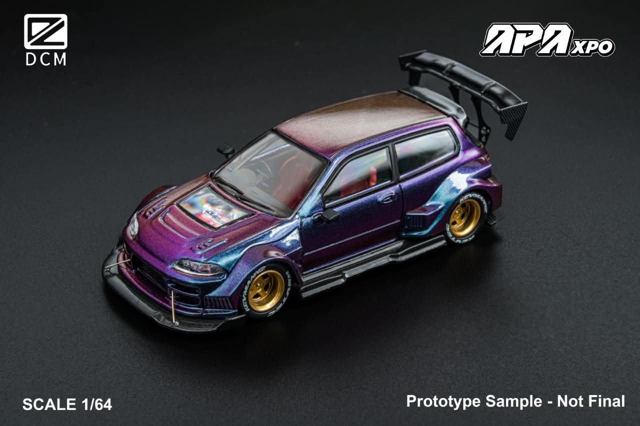 FB_IMG_1783111949897 DCM Foshan Limited Edition Kevmannz 1996 EG6 Hatchback Wide Body, Chameleon Short Spoiler - Image 1