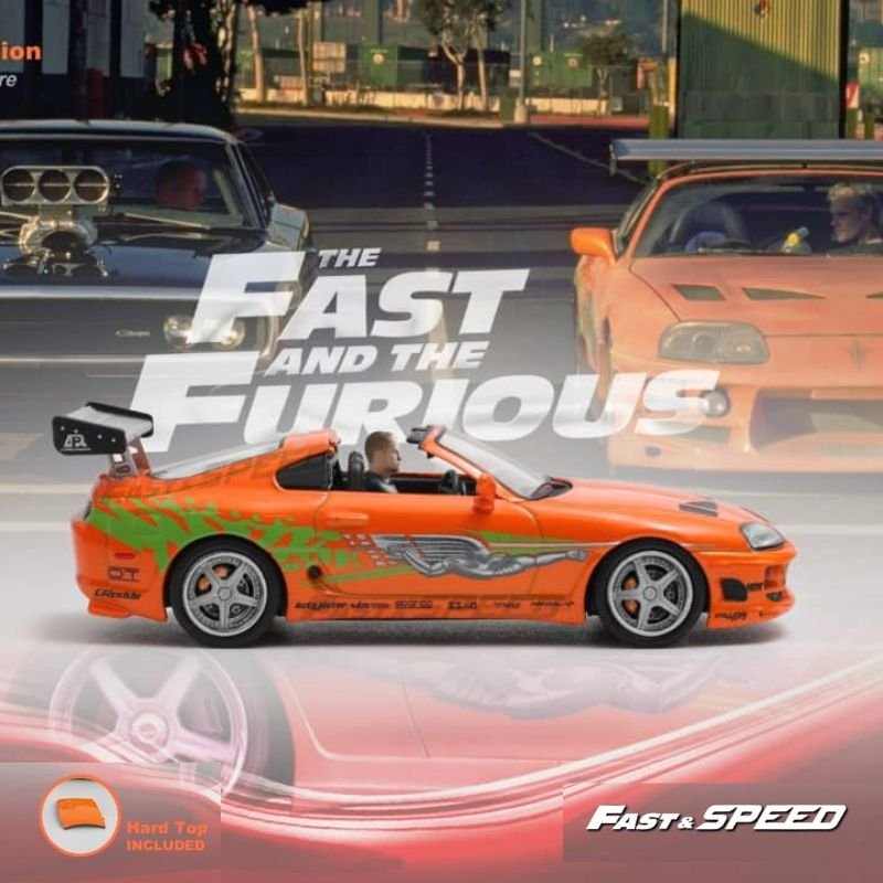 Fast-Speed-Toyota-Supra-A80-Targa-Fast-and-Furious-Version-With-Driver-Figure (1) Fast Speed Toyota Supra A80 Targa Fast and Furious Version with Driver figure - Image 1