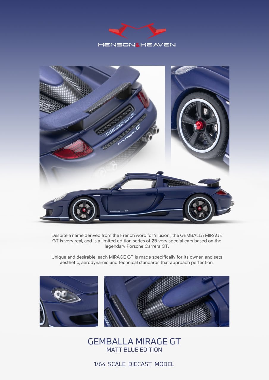 IMG-20260713-WA0006 (Pre-order) HH Model Gemballa Mirage GT Matt Blue Edition ( ETA Oct 2026) - Image 1
