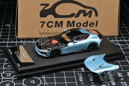 (Pre-order) 7CM Model Super Car 12 Cilindri Azzurro California Ice Blue (ETA Sep 2026)