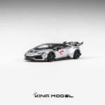 (Pre-order) KING MODEL 1/64 DarwinPRO Huracan Glossy Silver (ETA Oct 2026)