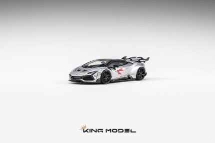 (Pre-order) KING MODEL 1/64 DarwinPRO Huracan Glossy Silver (ETA Oct 2026)