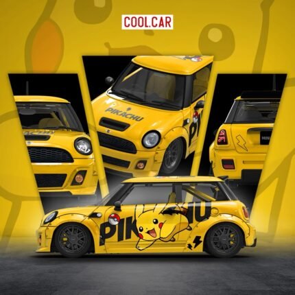 (Pre-order) Cool Car 1/64 MINI COOPER Pikachu livery Diecast Model - Pikachu livery CC643648 (ETA Oct 2026)