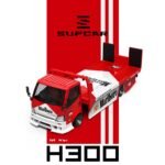 (Pre-order) Supcar 1/64 H300 Flatbed Transport Trailer Marlboro Livery (ETA Oct 2026)