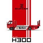 (Pre-order) Supcar 1/64 H300 Flatbed Transport Trailer Marlboro Livery (ETA Oct 2026) - Image 2
