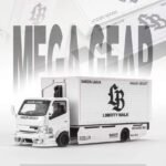 ( Pre-order) Mega Gear 1/64 LB Gullwing Door Modified Truck  MG-644 Metallic White LB livery ( ETA Nov 2026)