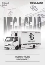 ( Pre-order) Mega Gear 1/64 LB Gullwing Door Modified Truck  MG-644 Metallic White LB livery ( ETA Nov 2026)