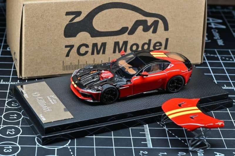 WhatsApp Image 2026-07-31 at 4.08.21 PM ( Pre-order) 7cm Model 1/64 Diecast Cavallino 12 cilindri -Rosso Corsa/Giallo Modena Racing Livery Stripes ( ETA Oct 2026) - Image 1