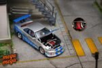 (Pre-order) Mega Mega Skyline GT-R R34 Movie Version Silver Blue (ETA Nov 2026)