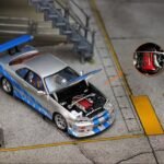 (Pre-order) Mega Mega Skyline GT-R R34 Movie Version Silver Blue (ETA Nov 2026)