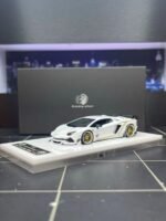 ( Pre-order) Rotating Wheel RW 1/64 Rowen Aventador S Diecast Model - Pearl White  ( ETA Sep 2026)
