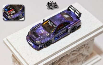 ( Pre-order) Nitro Blaze 1/64 SKYLINE ER34, LB-SUPER SILHOUETTE widebody Starry Purple Limited to 500 pcs ( ETA Oct 2026)