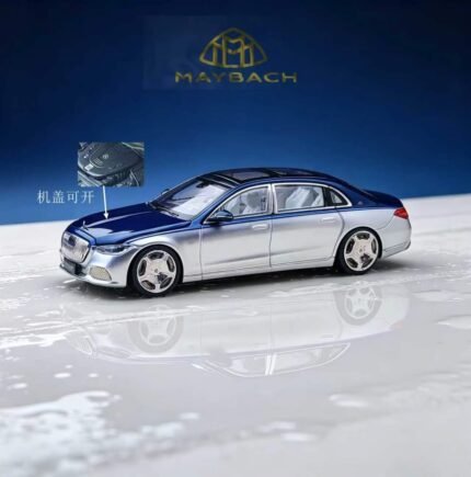 ( Pre-order) Rhino Model RM 1/64 Mercedes-Benz (Open hood) Blue and Silver ( ETA Nov 2026)