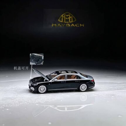 ( Pre-order) Rhino Model RM 1/64 Mercedes-Benz (Open hood) Silver and Black ( ETA Nov 2026)