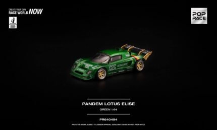 ( Pre-order) POP RACE 1/64 (Diecast car model) Pandem Lotus Elise Green ( ETA Eta 2027/Q1)