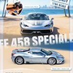 ( Pre-order) TOC × wam 1/64 Ferrari 458 Speciale Diecast Model - Ice Blue ( ETA Sept 2026)