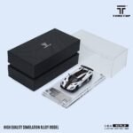 Time Top Koenigsegg One1 White with  Red Edges Gift Box - Image 2