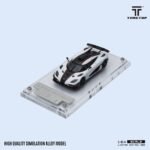 Time Top Koenigsegg One1 White with  Red Edges Gift Box - Image 4