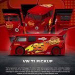 Cool Car Volkswagen T1 Lightning McQueen Metallic Red