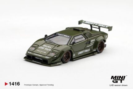 (PREORDER) LAMBORGHINI COUNTACH LB-WORKS ARMY GREEN BLISTER PACKAGING (ETA Apr 2027)